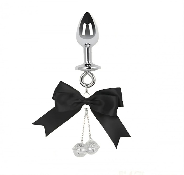 Dop Anal Bow&amp;Bells, Small, Argintiu, Mokko Toys