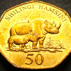 Moneda exotica 50 SHILINGI HAMSINI - TANZANIA, anul 2015 * 5232 = A.UNC - LUCIU