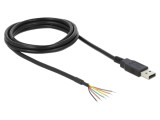 Cablu USB 2.0 DELOCK 1,8m USB A Negru 26AWG Cod 83117