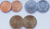 01B12 Afghanistan set 3 monede 2004 1, 2, 5 Afghanis 2004 UNC