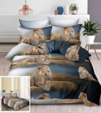 Cumpara ieftin Lenjerie Pat Bumbac 3D Londra, 4 Piese, Fara Elastic, Imprimeu, 200x230 cm pilota, 240x250 cm cearceaf, 55x75/70x70 cm perne