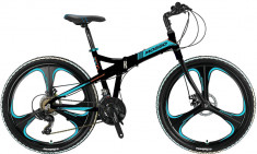 Bicicleta Mosso Marine ACR 2D pliabila , aluminiu , roata 26&amp;quot;, culoare Negru/AlbPB Cod:M01MSO2602617003 foto