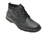 Ghete RIEKER negre, 5309, din piele naturala