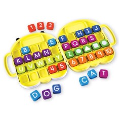 Set educativ cu litere, numere si forme AlphaBee, 44 piese
