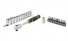Stanley FATMAX Set Clichet 120 Dinti + Chei Tubulare 3/8&quot; + Biti, 22 Piese