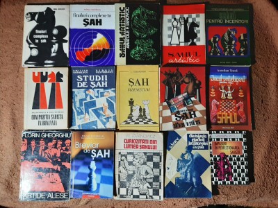 46 vol. de sah (tematica sahista) - Elisabeta Polihroniade, Constantin Stefaniu, Kotov, Ianovcic, Litmanowicz, Tartakover, Cegarovski, F Gheorghiu etc foto