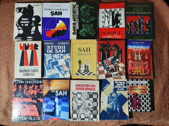 46 vol. de sah (tematica sahista) - Elisabeta Polihroniade, Constantin Stefaniu, Kotov, Ianovcic, Litmanowicz, Tartakover, Cegarovski, F Gheorghiu etc