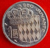 (M1480) MONEDA MONACO - 1 FRANC 1968, PRINTUL RAINIER III