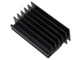 Radiator extrudat cu aripioare neagră