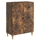 vidaXL Bufet cu sertar Stejar fumuriu 66 x 34,5 x 90 cm Lemn prelucrat 894170