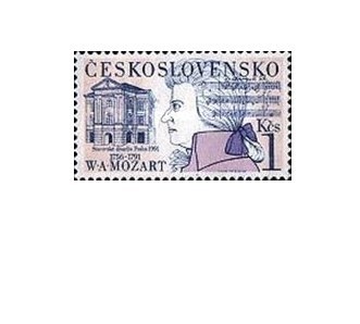 Cehoslovacia 1991 - W.A Mozart, neuzata foto