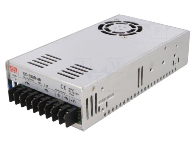Convertor DC/DC MEAN WELL 350,4W 19-36VDC la 48VDC 7,3A