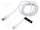 Cablu USB 2.0 VENTION Apple Lightning - USB A, 2m, nichelat