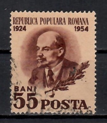 Romania 1954, LP.359 - 30 de ani de la moartea lui V.I. Lenin, Stampilat foto