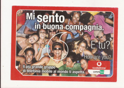 FA27-Carte Postala- ITALIA - Vodafone advertising, necirculata foto