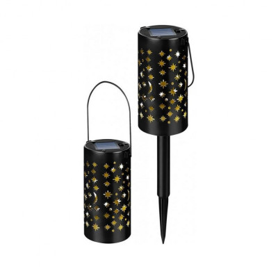 Lampa solara pentru gradina, LED, set 2 buc, 6x6x41 cm, Yildun foto