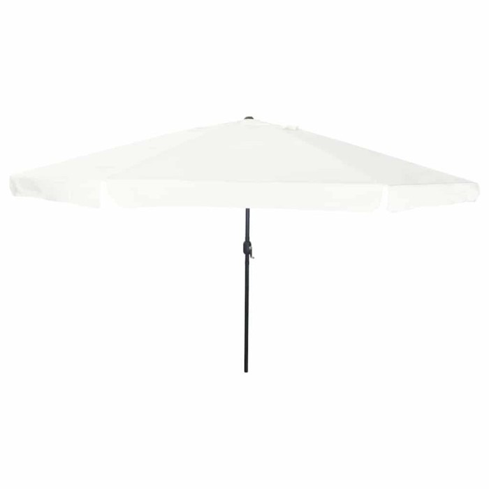vidaXL Parasol de Grădină Alb și negru 395 x 395 x 245 cm 42003636