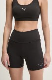 Puma pantaloni scurți de antrenament PUMA x HYROX culoarea negru, cu imprimeu, high waist, 526905