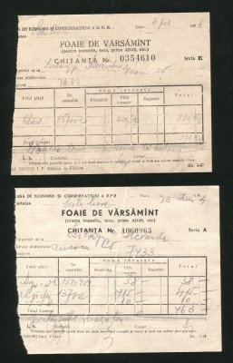 t486 CEC RPR FOAIE DE VARSAMANT DOUA BUCATI 1964 SATU-MARE foto