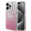 Husa Hello Kitty iPhone 13 Pro Hardcase IML Gradient Electrop Kitty Head, roz, HKHCP13LHDGKEP