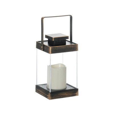 Felinar decorativ cu lumanare LED, Suspendabil, 10x10x19 cm, ATU-089882 foto