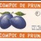 Eticheta , Ambalaj Fructus anii 70 - Comport de prune - NEFOLOSIT