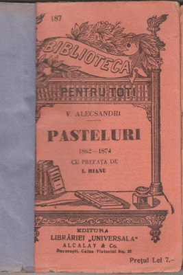 Vasile Alecsandri - Pasteluri (Alcalay) foto