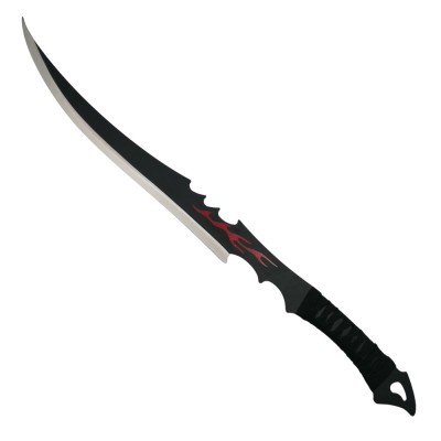 Sabie de vanatoare IdeallStore&amp;reg;, Fire Blade, 70 cm, neagra foto