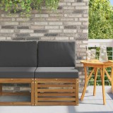 vidaXL Canapea Medie pentru Exterior Lemn Solid de Acacia natural 900492