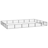 Cumpara ieftin Tarc caini 20 panouri negru 100x50 cm otel vopsit electrostatic