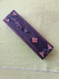 Cutie vintage din lemn sculptat manual