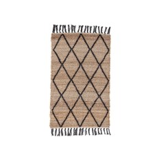 Covor iuta natur negru Shaila 60x90 cm