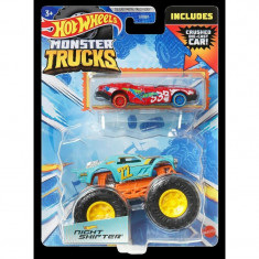 HOT WHEELS MONSTER TRUCK SI MASINUTA METALICA NIGHT SHIFTER