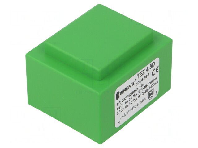 Transformator &icirc;ncapsulat 4,5VA 230V 6V PCB