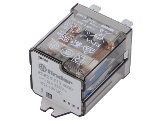Releu electromagnetic de putere FINDER 12V DC DPDT 62.82, 16A, 400V AC