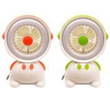 Mini ventilator 2 in 1 cu lumina LED, 2 culori, USB, silentions