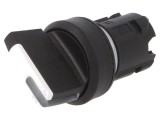 Comutator rotativ 22mm negru 2 poziții