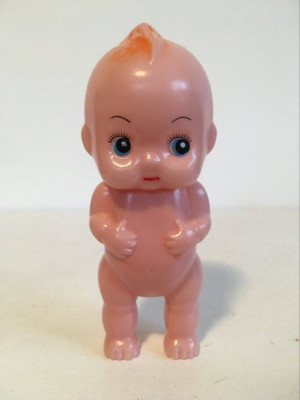 * Papusa Kewpie, bebe, bebelus, 14 cm, vintage, plastic foto