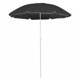 Umbrelă de soare exterior, st&acirc;lp din oțel, antracit, 180 cm, vidaXL