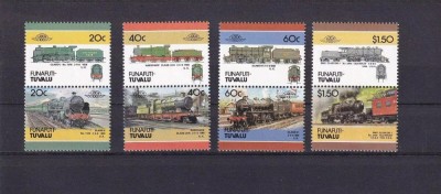 Funafuti-Tuvalu 1986 - Locomotive, trenuri, cai ferate, serie neuzata foto