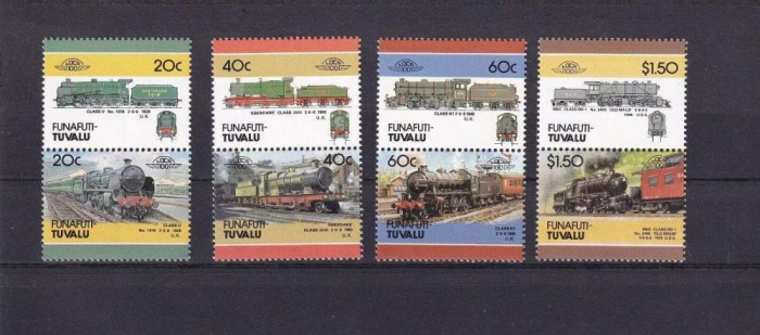 Funafuti-Tuvalu 1986 - Locomotive, trenuri, cai ferate, serie neuzata