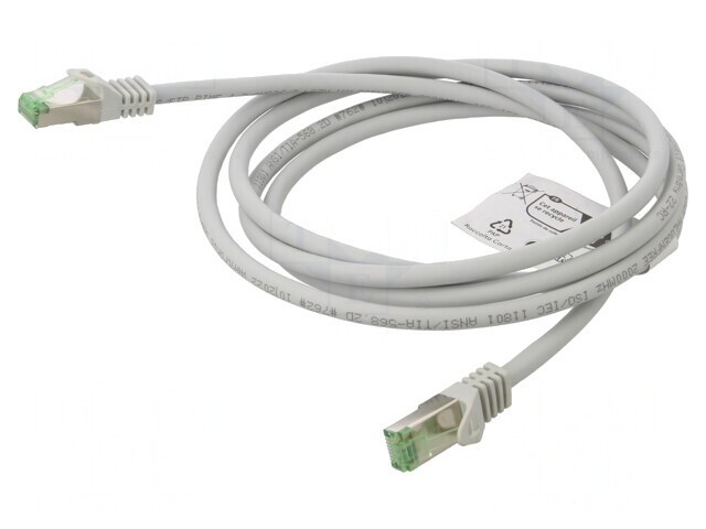 Patch Cord S/FTP Cat 8.1 2m Gri LSZH