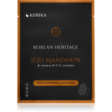 KORIKA Korean Heritage Jeju Mandaring &amp; Vitamin B-C-E Complex Skin Illuminating Sheet Mask mască textilă iluminatoare Jeju mandarin &amp; vitaminc B-C-E c