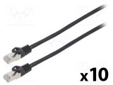 Cablul Patch LANBERG F/UTP 6 litat CCA PVC negru 5m 26AWG Fire: 8