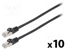 Cablul Patch LANBERG F/UTP 6 litat CCA PVC negru 5m 26AWG Fire: 8 foto