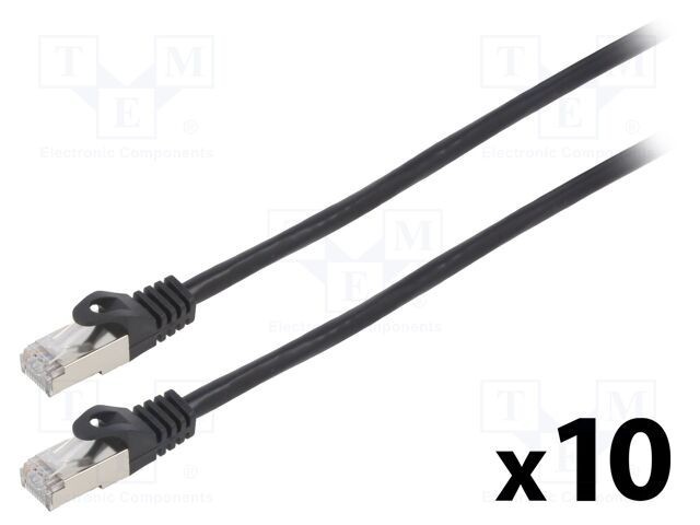 Cablul Patch LANBERG F/UTP 6 litat CCA PVC negru 5m 26AWG Fire: 8