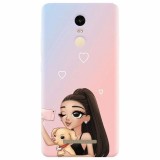 Husa silicon pentru Xiaomi Remdi Note 3, Selfie With Sweet Dog