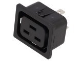 Conector alimentare AC 16A, 250VAC - SCHURTER, soclu snap-in