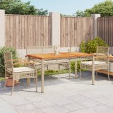 VidaXL Set mobilier de grădină cu perne, 5 piese, bej, poliratan