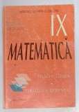 MATEMATICA, MANUAL PENTRU CLASA A IX-A, TRUNCHI COMUN + CURRICULUM DIFERENTIAT de MARIUS BURTEA, GEORGETA BURTEA , 2004